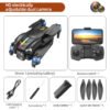 C15S Aerial Drone with 5G Transmission & Dual HD Cameras - 50x Zoom, Optical Flow Hover, Foldable Design for Beginners/Pros