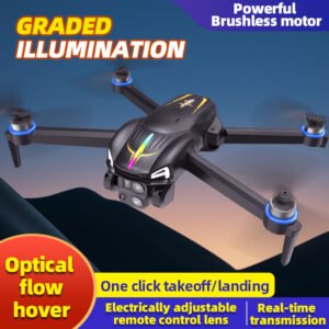 C15S Aerial Drone with 5G Transmission & Dual HD Cameras - 50x Zoom, Optical Flow Hover, Foldable Design for Beginners/Pros