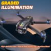 C15S Aerial Drone with 5G Transmission & Dual HD Cameras - 50x Zoom, Optical Flow Hover, Foldable Design for Beginners/Pros