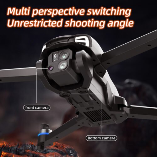 C15S Aerial Drone with 5G Transmission & Dual HD Cameras - 50x Zoom, Optical Flow Hover, Foldable Design for Beginners/Pros