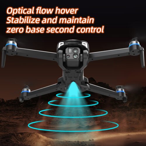 C15S Aerial Drone with 5G Transmission & Dual HD Cameras - 50x Zoom, Optical Flow Hover, Foldable Design for Beginners/Pros