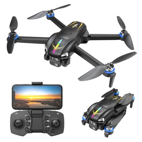 C15S Aerial Drone with 5G Transmission & Dual HD Cameras - 50x Zoom, Optical Flow Hover, Foldable Design for Beginners/Pros