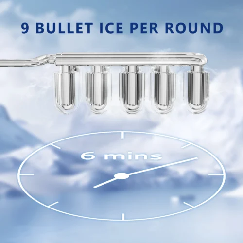 SIMALIFE IM 06 Countertop Ice Maker Self-Cleaning Portable Ice Maker with Ice Scoop and Basket Ice Machine with Bullet Ice