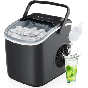 SIMALIFE IM 06 Countertop Ice Maker Self-Cleaning Portable Ice Maker with Ice Scoop and Basket Ice Machine with Bullet Ice