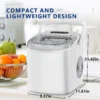 SIMALIFE IM 06 Countertop Ice Maker Self-Cleaning Portable Ice Maker with Ice Scoop and Basket Ice Machine with Bullet Ice