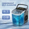 SIMALIFE IM 06 Countertop Ice Maker Self-Cleaning Portable Ice Maker with Ice Scoop and Basket Ice Machine with Bullet Ice