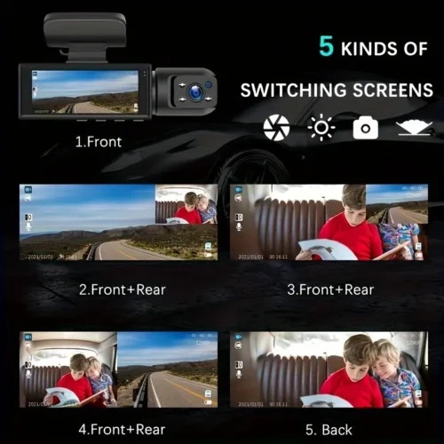 Dual Lens Car DVR FHD 1920*1080P Dash Camera Cabin Dashcam Vehicle Video Dash Cam Drive Recorder Interior Mini Dvrs Black Box