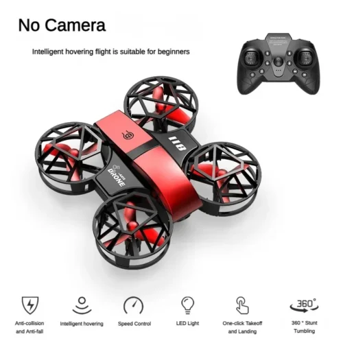 JC811 Mini Quadcopter 4k 360 Degree Rotation Headless Mode Video Shooting Stunt Hexacopter Drone for Kids Beginner with Camera