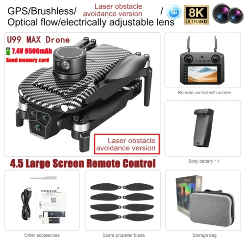 2025 New U99/U33 Professional GPS Drone 8k Camera with Screen Remote Control Four-Axis Aerial Photography 5G FPV RC Dron 6000M