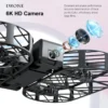 Foldable Grid Drone for Kids - HD Aerial Photography, Gravity Control & 360° Safety Protection