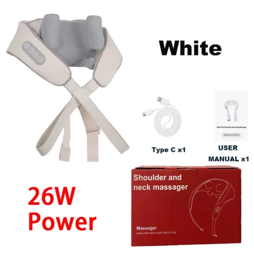 Shiatsu Neck And Shoulder Massager Shawl Kneading Spine Back Muscle Relaxer for Car Home Use Trapezius Neck and Shoulder Massage