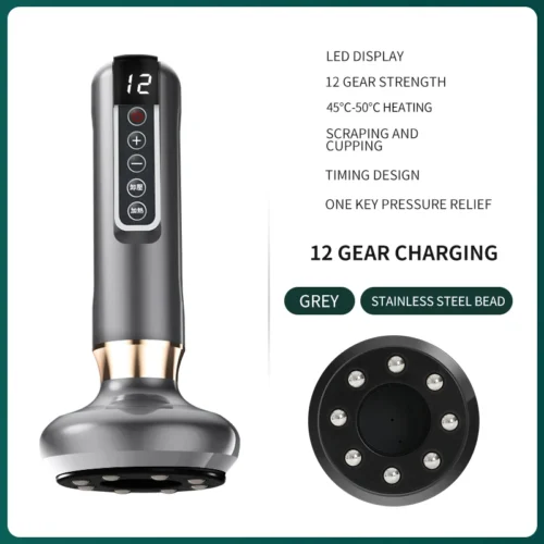 Chinese Electric Massager GuaSha Anti Cellulite Vacuum Suction Cup Beauty Health Scraping Infrared Heat Slimming Massage Thera