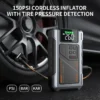 Portable Car Jump Starter With Air Compressor 2500A Peak (8.0L Gas, 6.5L Diesel) With 150 PSI Tire Inflator