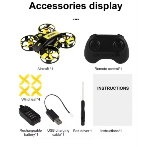 JC811 Mini Quadcopter 4k 360 Degree Rotation Headless Mode Video Shooting Stunt Hexacopter Drone for Kids Beginner with Camera
