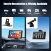 Wireless Carplay Screen for Car 7" HD Portable Car Stereo Touchscreen with Apple CarPlay and Android Auto with Mirror Link/Backup Camera/Bluetooth/GPS Navigation/AUX for All Vehicles